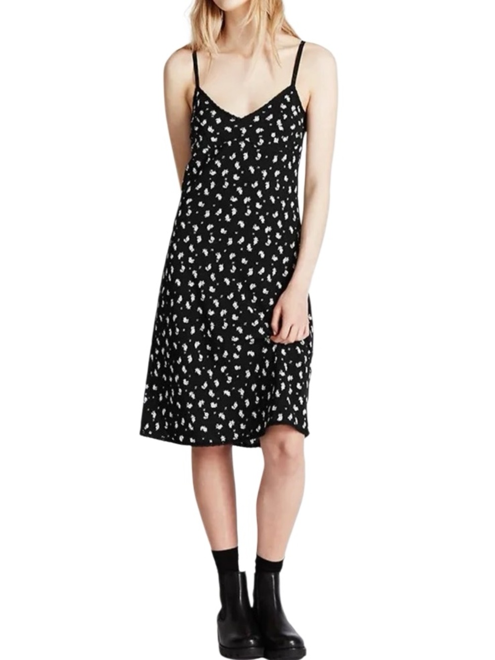 M&S Alexa Chung The Olive Slip Dress 90’s era Size 8